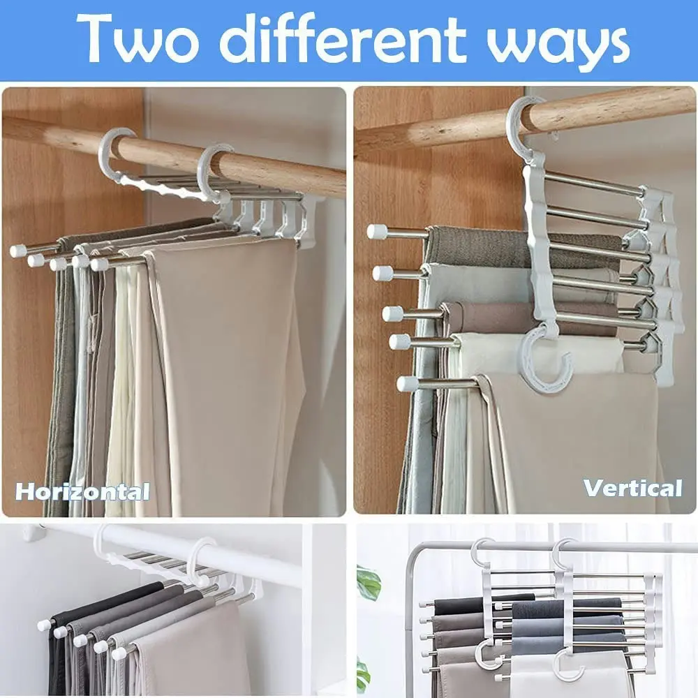 Multi-functional Trouser Storage Rack Closet Stainless Steel Clothes Hanger