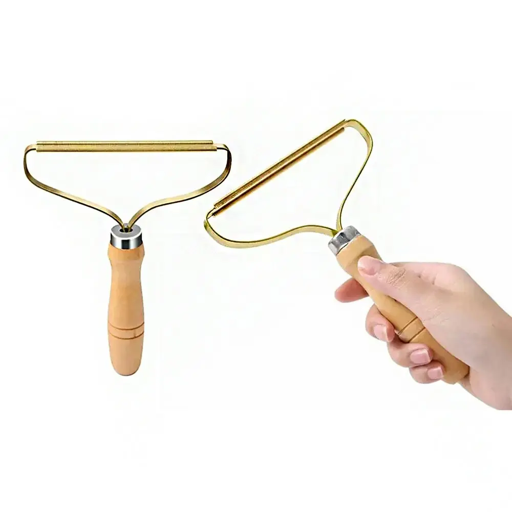 2 Pack Portable Wool and Cashmere Lint Remover Tool-Gold