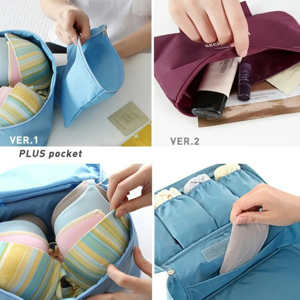 Women Waterproof Oxford Bra Socks Storage Bag Portable Travel Luggage Organizer