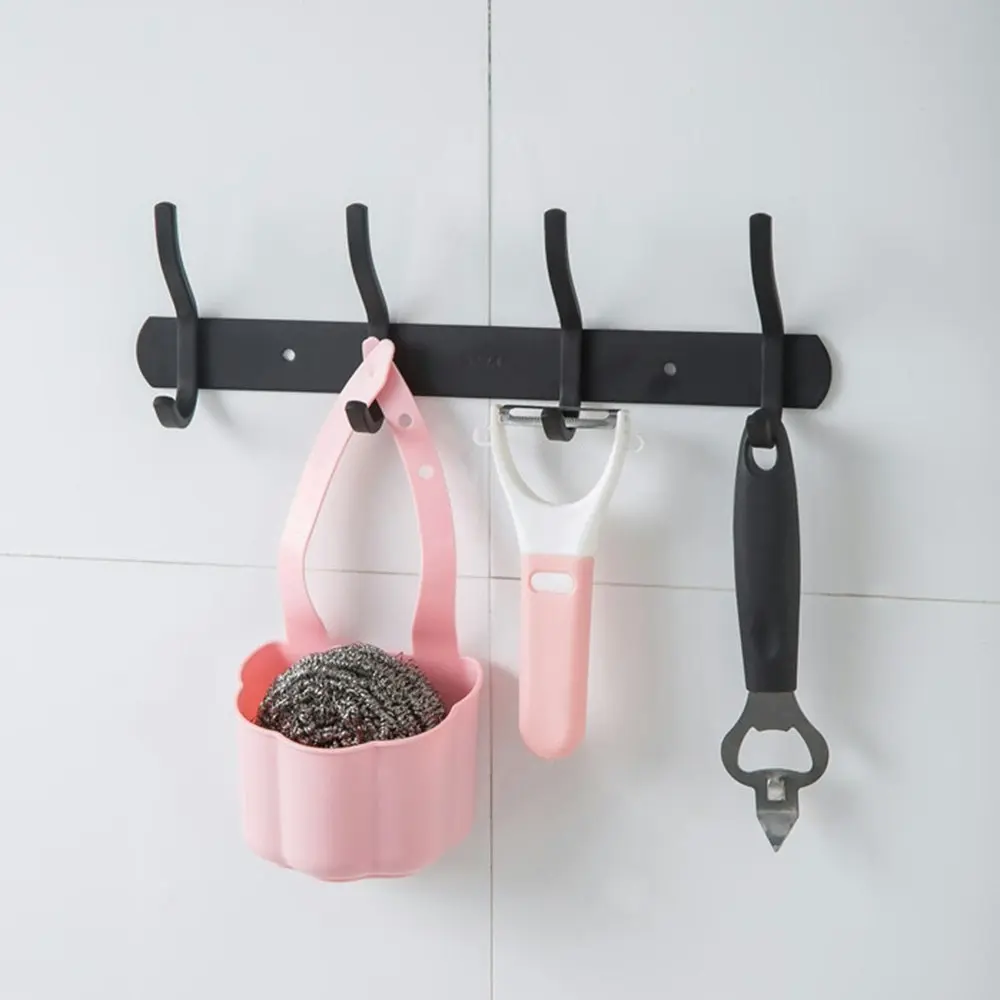 3pcs Kitchen sink drain basket hanging bag faucet sponge rack