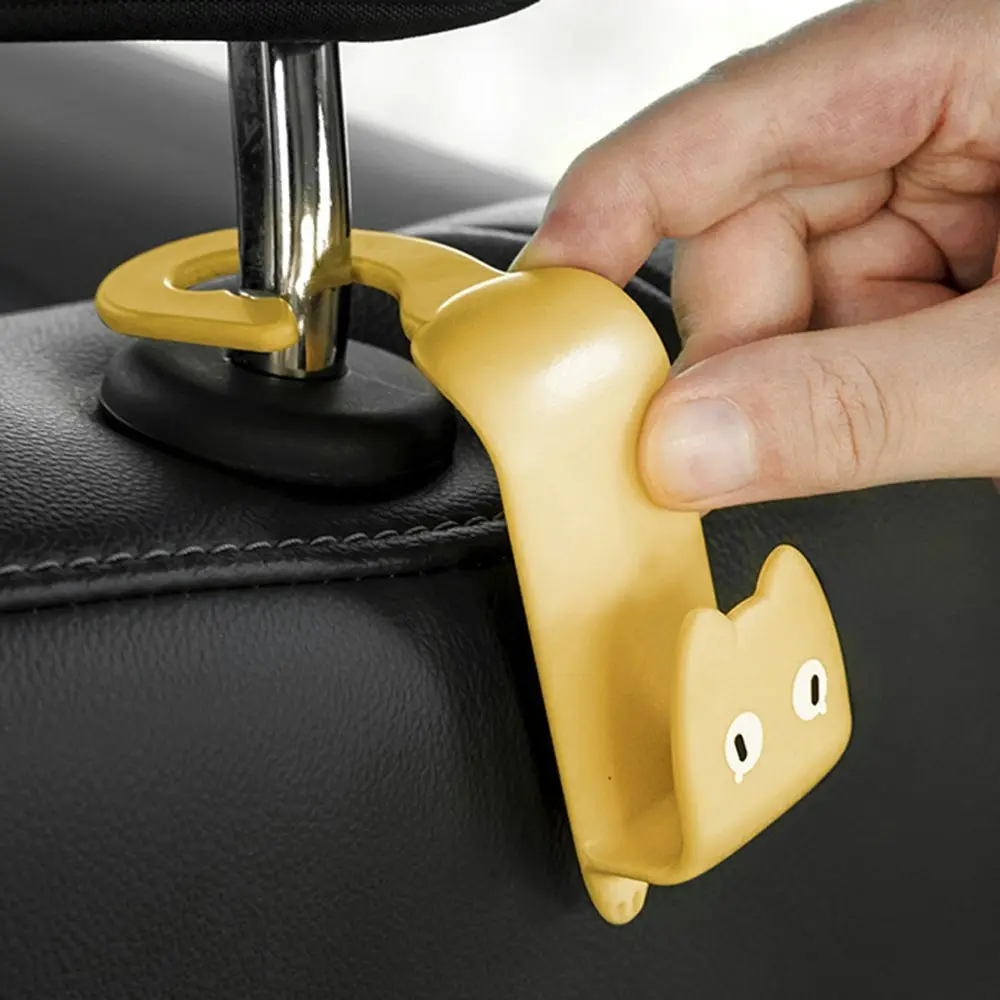 6Pcs Car Hook Multi Functional Car Seat Back Hook Cute Cartoon Rear Seat Hook