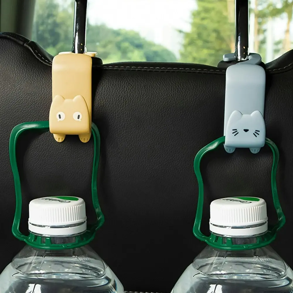 6Pcs Car Hook Multi Functional Car Seat Back Hook Cute Cartoon Rear Seat Hook