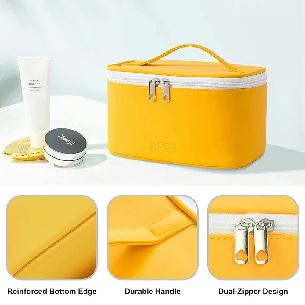 PU Handbag Cosmetic Bag Portable Travel Wash Bag Cosmetic Storage Bag