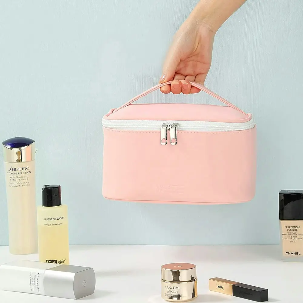 PU Handbag Cosmetic Bag Portable Travel Wash Bag Cosmetic Storage Bag