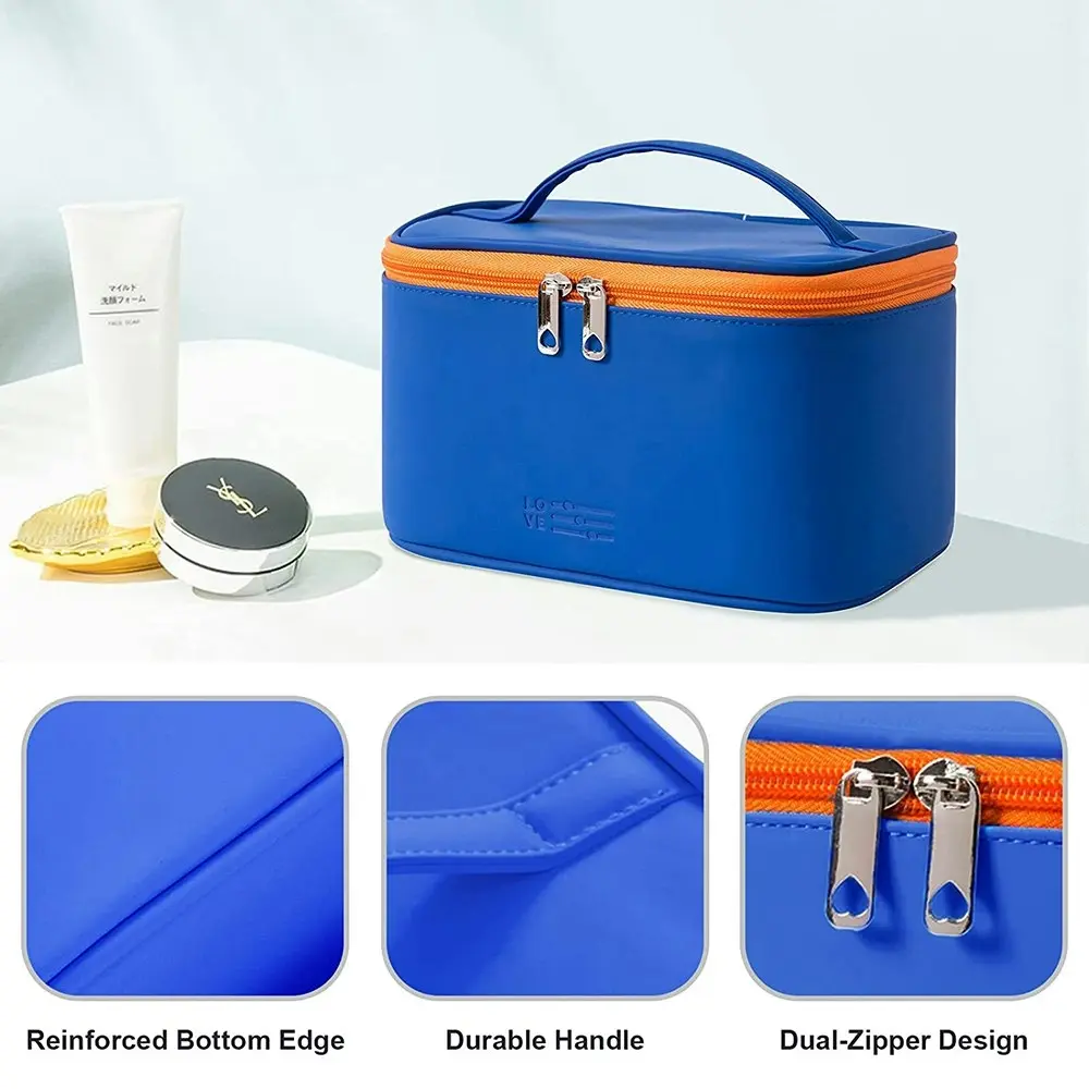 PU Handbag Cosmetic Bag Portable Travel Wash Bag Cosmetic Storage Bag