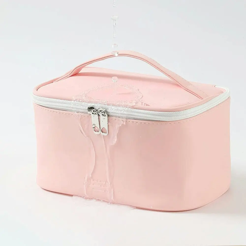 PU Handbag Cosmetic Bag Portable Travel Wash Bag Cosmetic Storage Bag