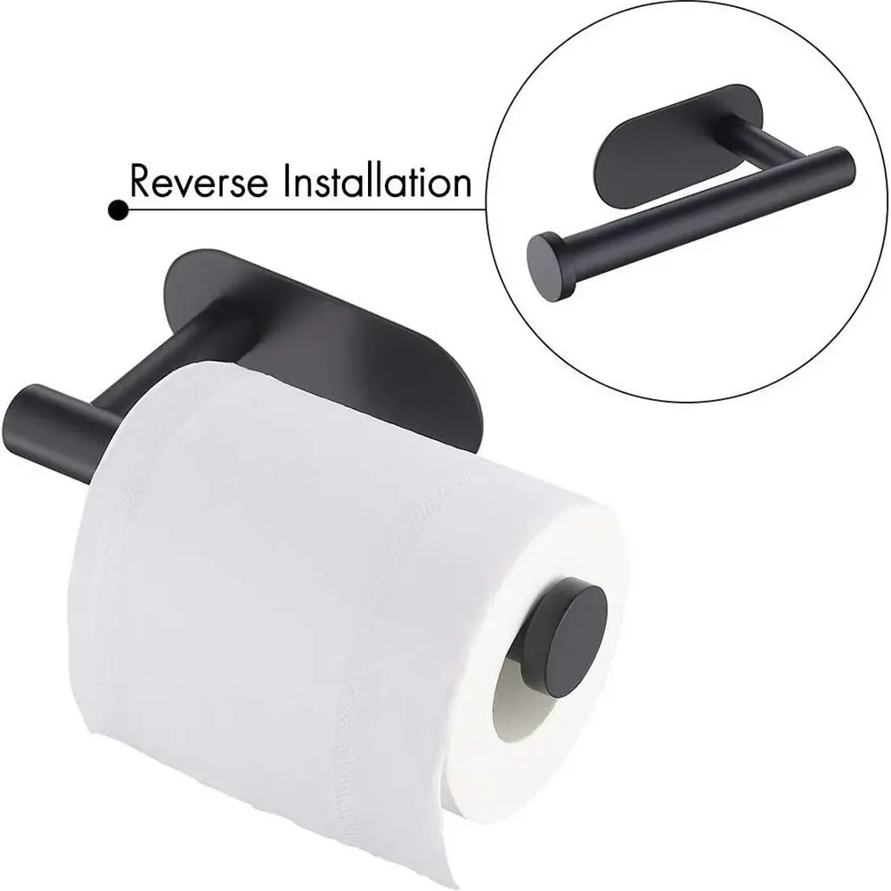 Wall Mounted Bathroom Towel Toilet Paper Roll Holder Rack Self Adhesive