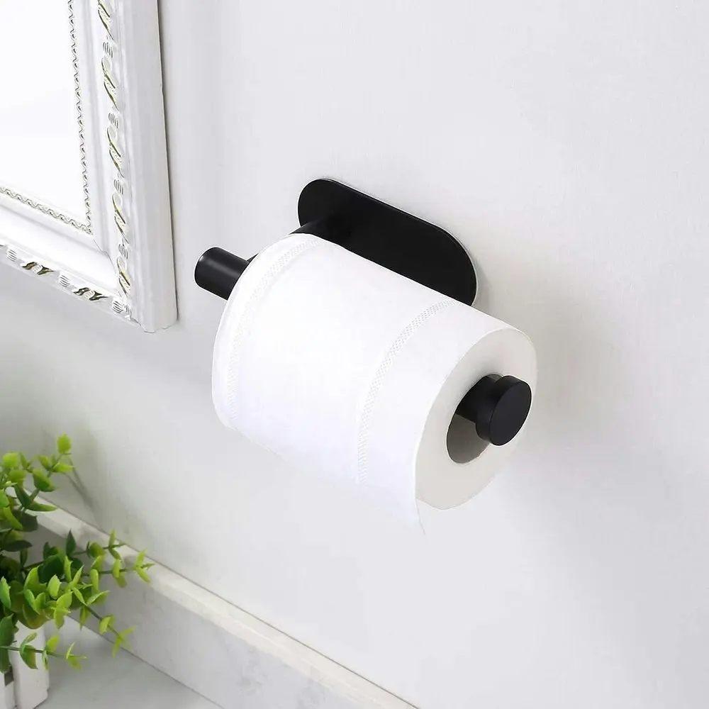 Wall Mounted Bathroom Towel Toilet Paper Roll Holder Rack Self Adhesive