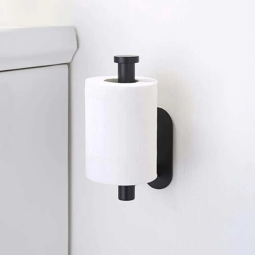 Wall Mounted Bathroom Towel Toilet Paper Roll Holder Rack Self Adhesive