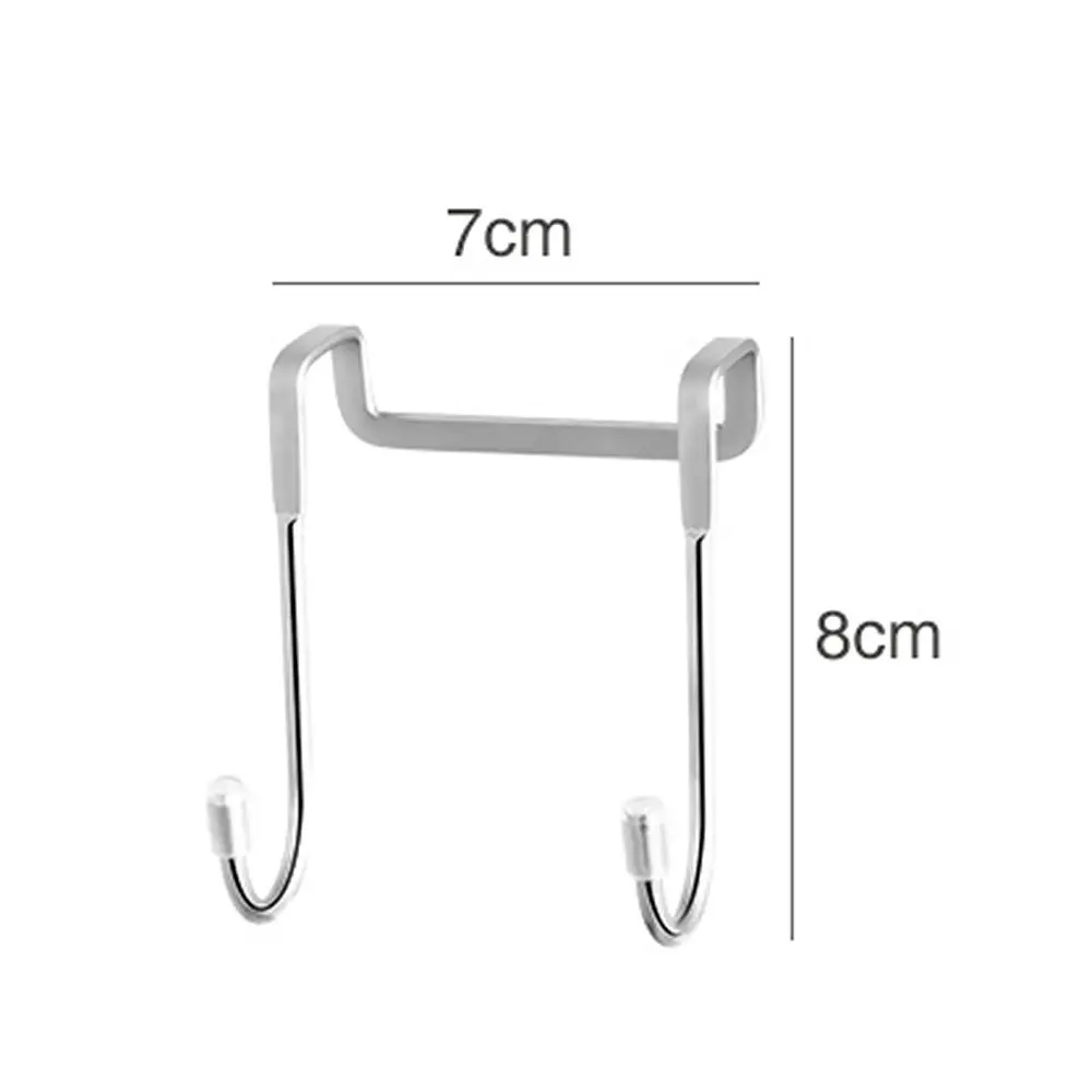 4 Pack Stainless Steel Door Hook Double Hanger Hook for Cabinet Drawer