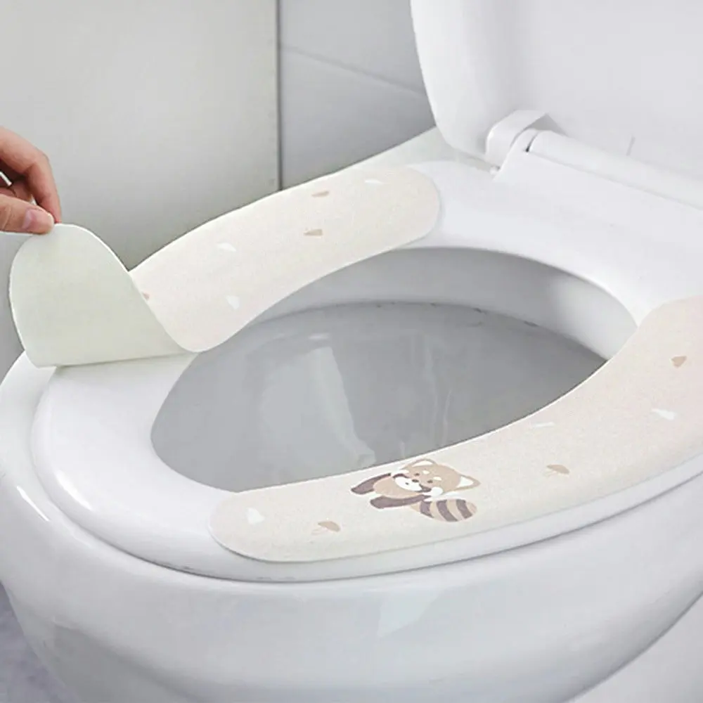 3Pcs Toilet Seat Cover Cushion Sitting Pad Paste General Bathroom Accessories