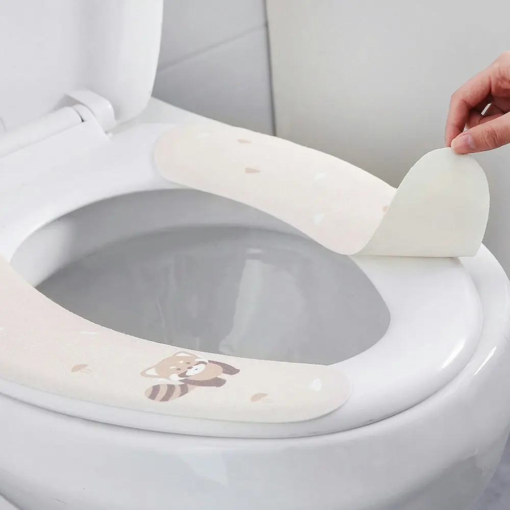 3Pcs Toilet Seat Cover Cushion Sitting Pad Paste General Bathroom Accessories