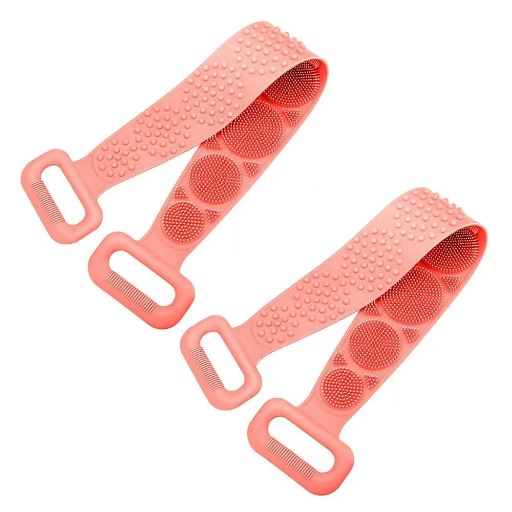 2 pack Silicone Back Scrubber for Shower Handle Body Washer