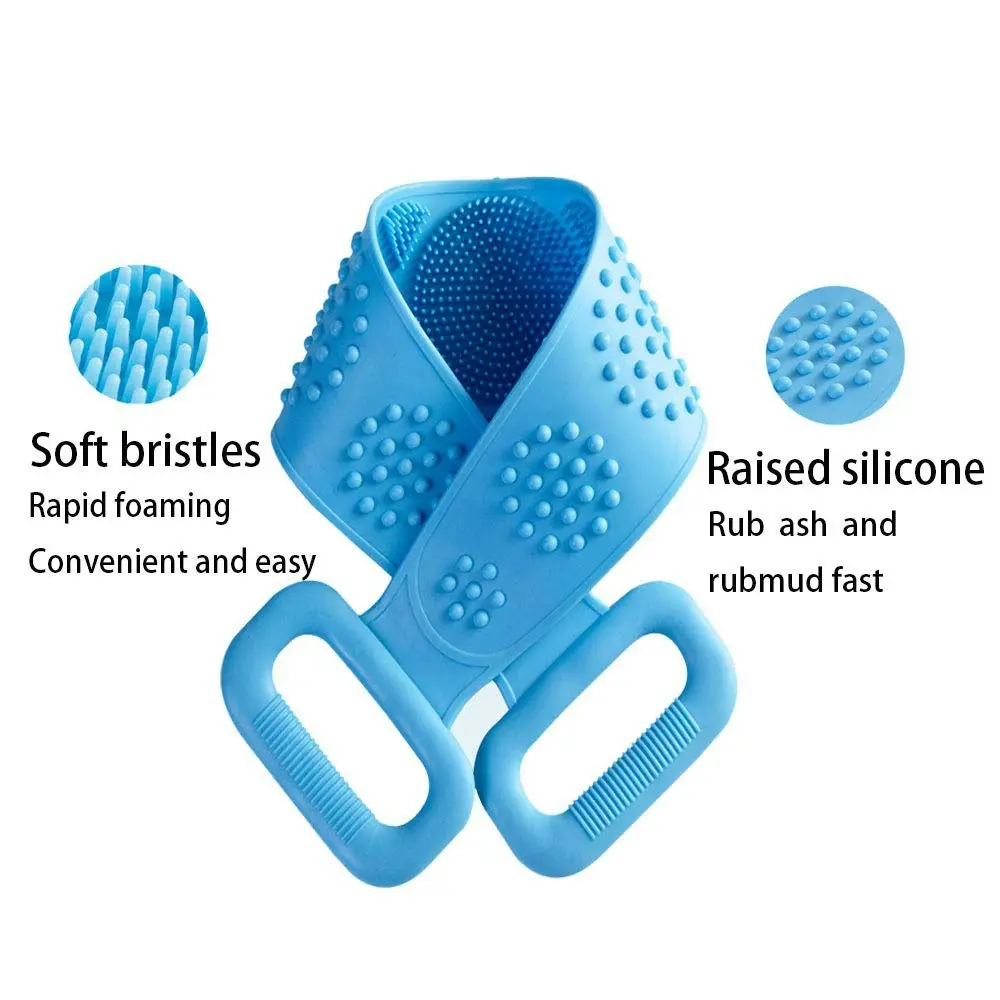 2 pack Silicone Back Scrubber for Shower Handle Body Washer