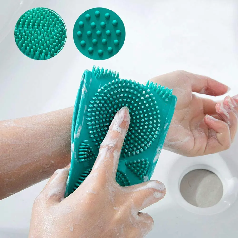 2 pack Silicone Back Scrubber for Shower Handle Body Washer