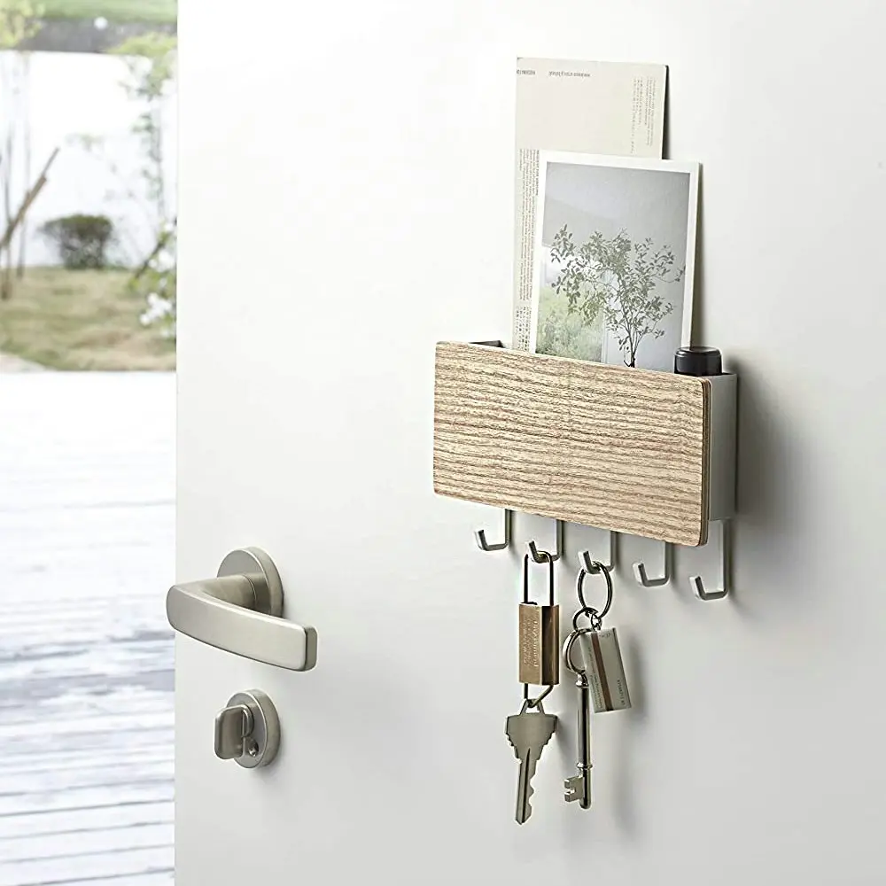 Wall-mounted Mini Wall Mount Mail Letter and Key Rack Holder Organizer