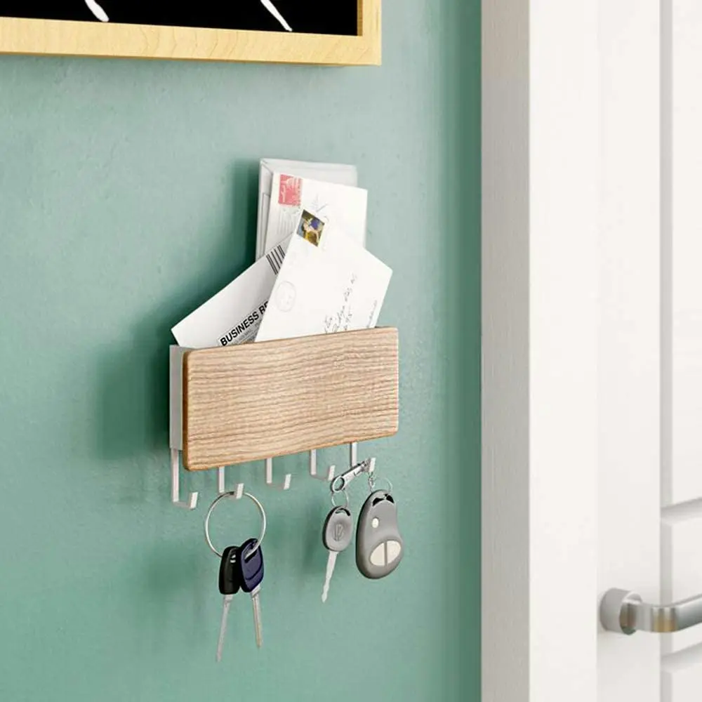 Wall-mounted Mini Wall Mount Mail Letter and Key Rack Holder Organizer