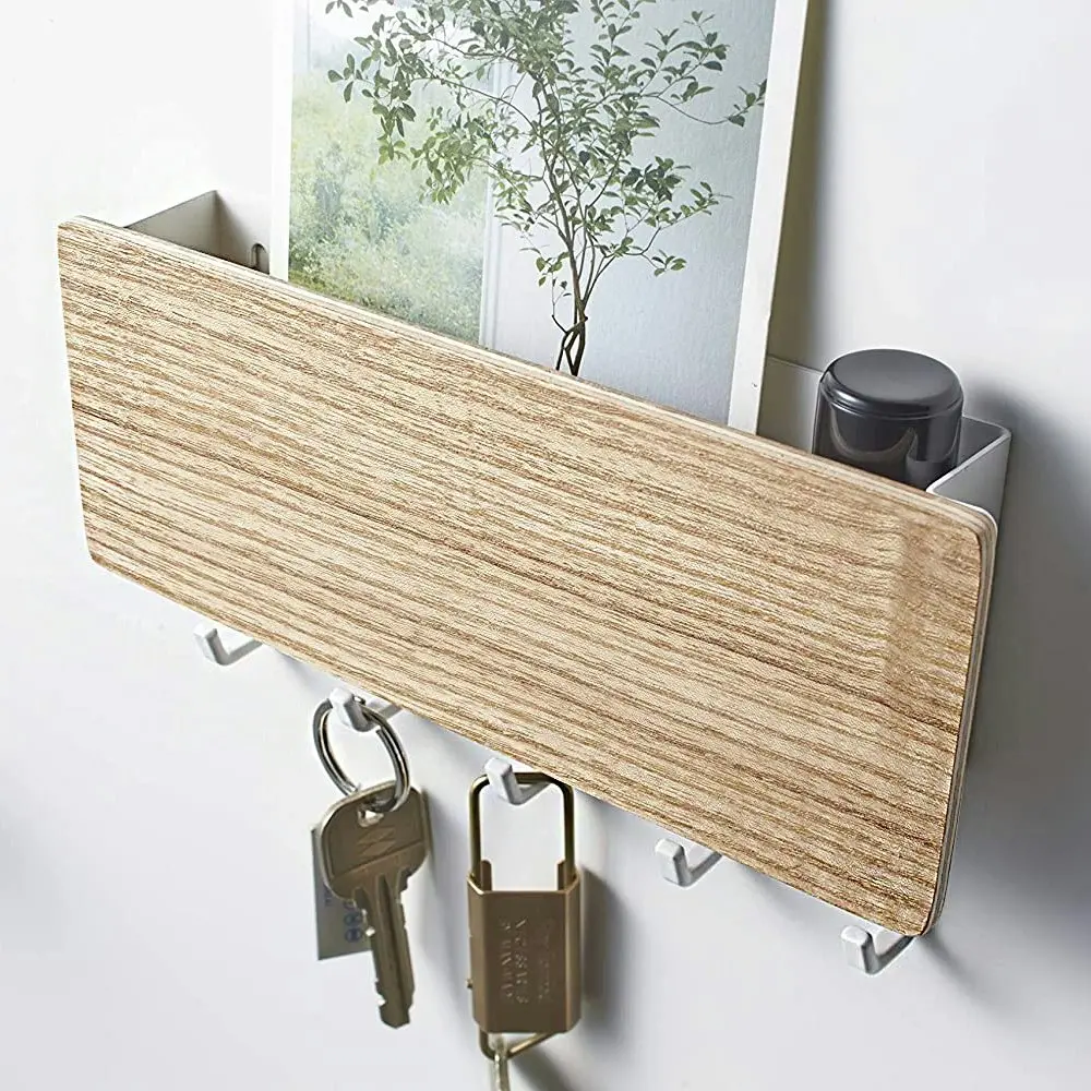 Wall-mounted Mini Wall Mount Mail Letter and Key Rack Holder Organizer