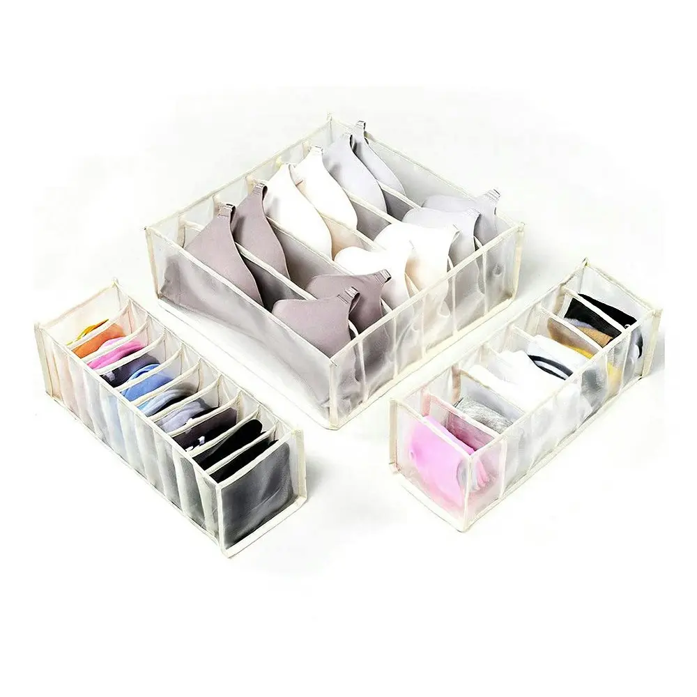 3 packs Underwear Socks Storage Box Foldable Underwear Storage Box