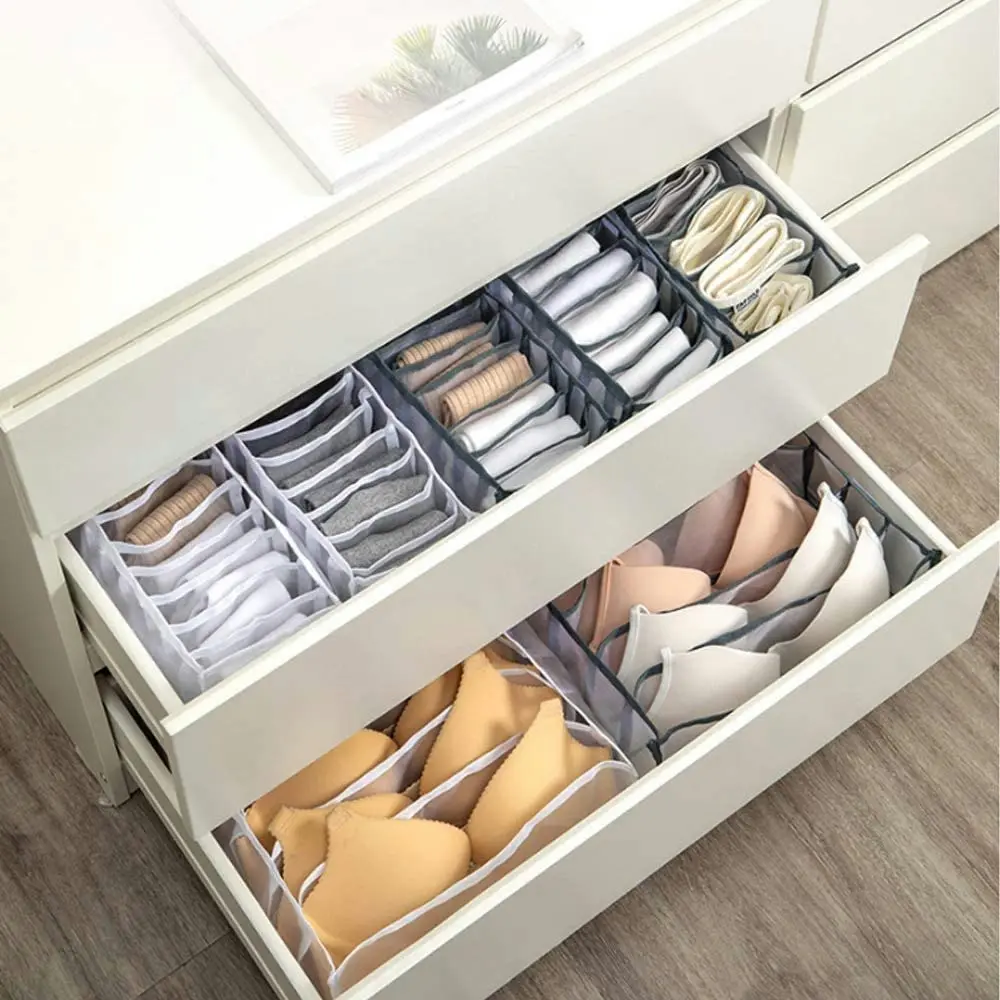 3 packs Underwear Socks Storage Box Foldable Underwear Storage Box