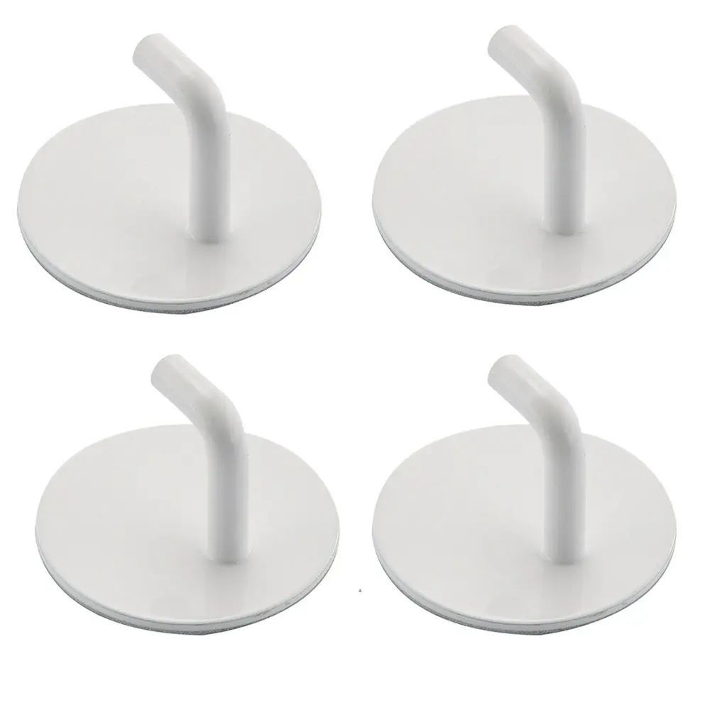 4 pack Stainless Steel Self Adhesive Hook Punch Free Kitchen Bathroom Hanger