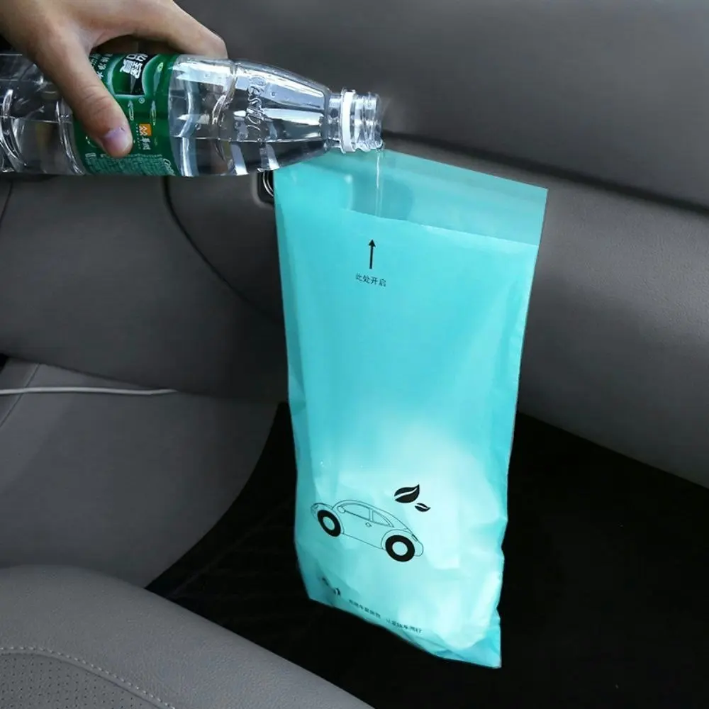 50pcs Disposable Hanging Self-Adhesive Car Trash Bag Garbage Bin