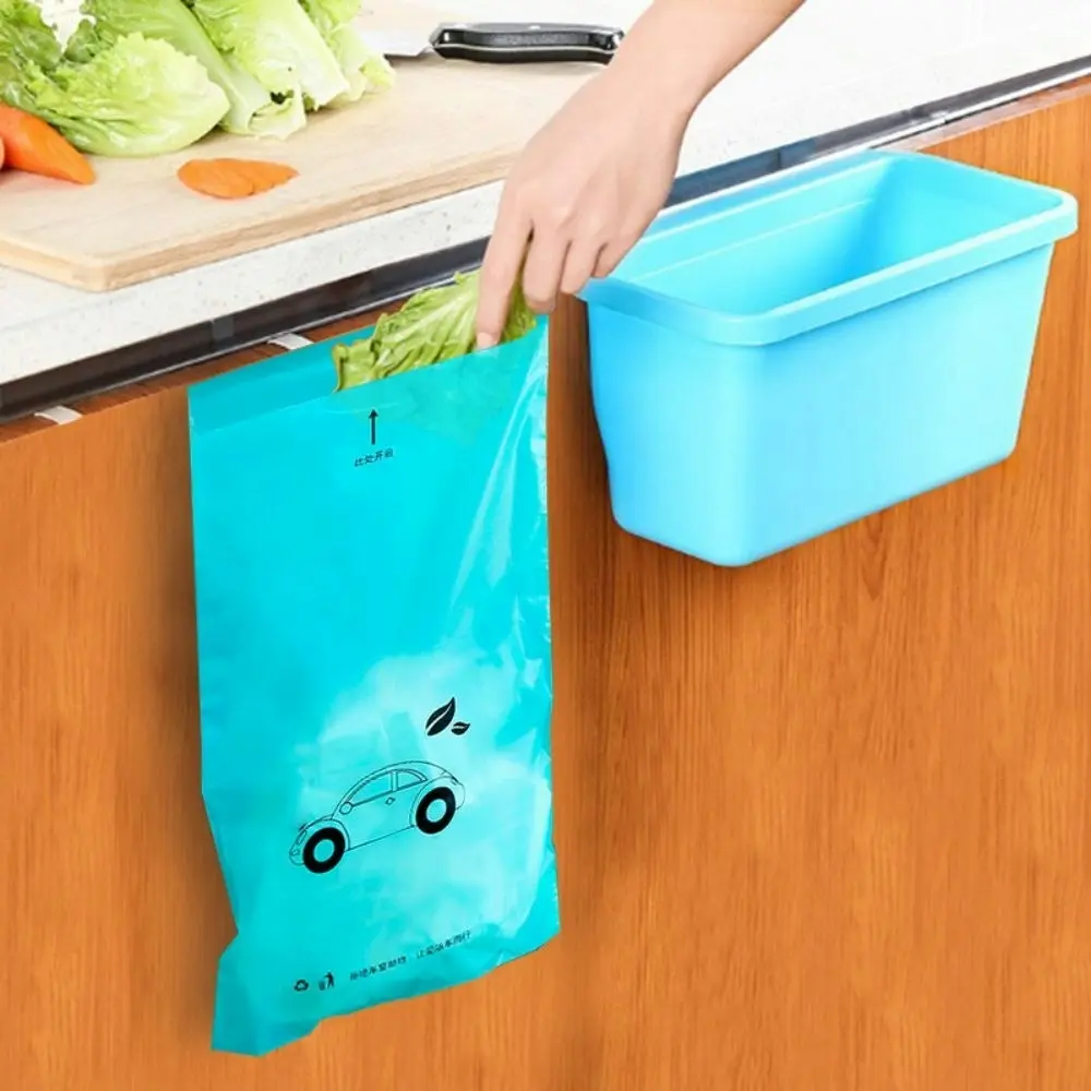 50pcs Disposable Hanging Self-Adhesive Car Trash Bag Garbage Bin