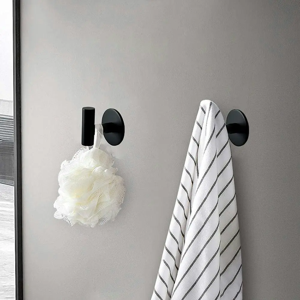 2 Pack Self Adhesive Towel Coat Hook Stainless Steel Waterproof Clothes Holder