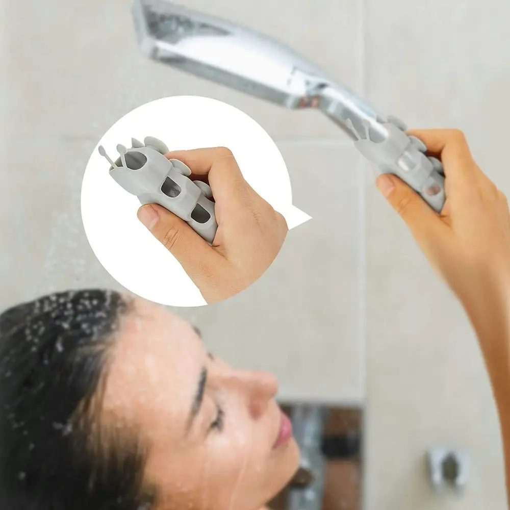 4 Pieces Shower Head Suction Cup Holder Relocatable Wall Shower Head Holder