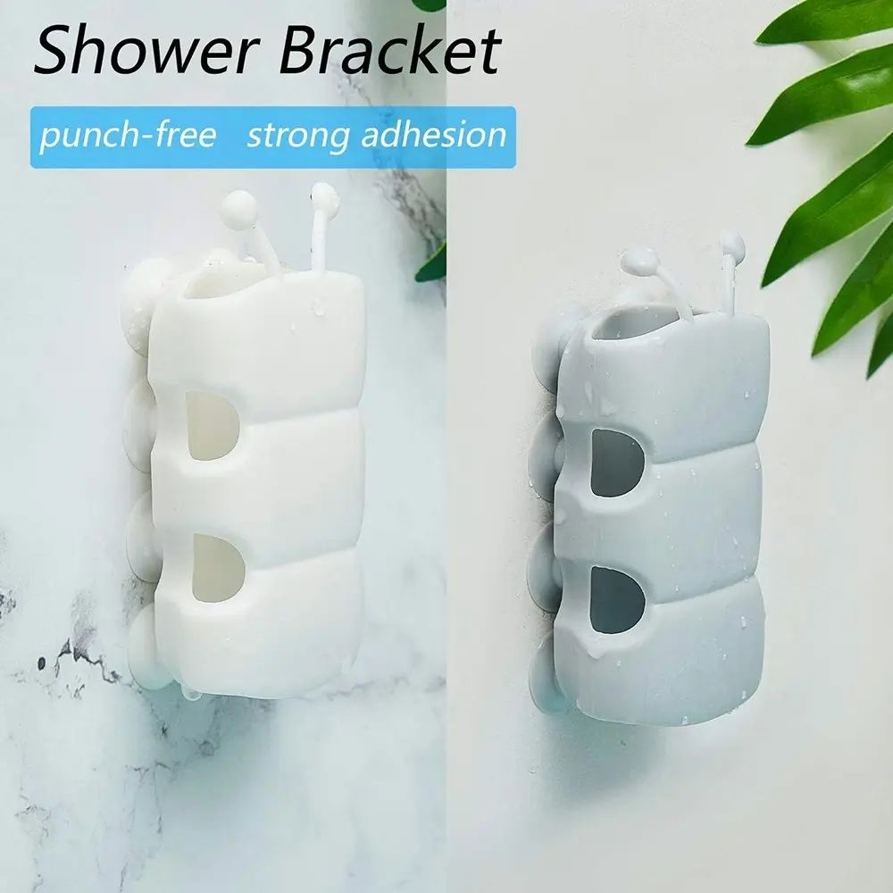 4 Pieces Shower Head Suction Cup Holder Relocatable Wall Shower Head Holder