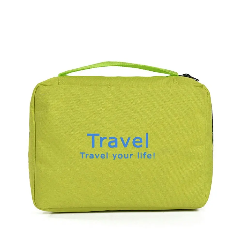 Portable Waterproof Letter Cosmetic Bag Large Capacity Travel Toiletry Bag