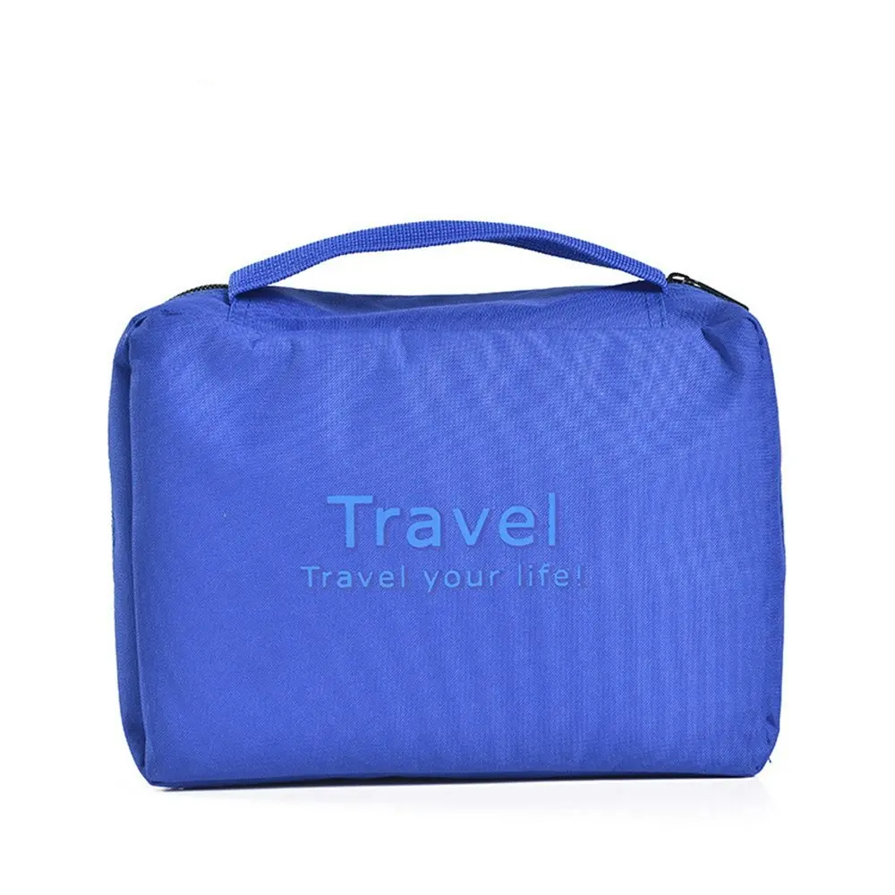 Portable Waterproof Letter Cosmetic Bag Large Capacity Travel Toiletry Bag