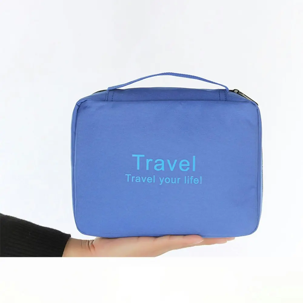 Portable Waterproof Letter Cosmetic Bag Large Capacity Travel Toiletry Bag