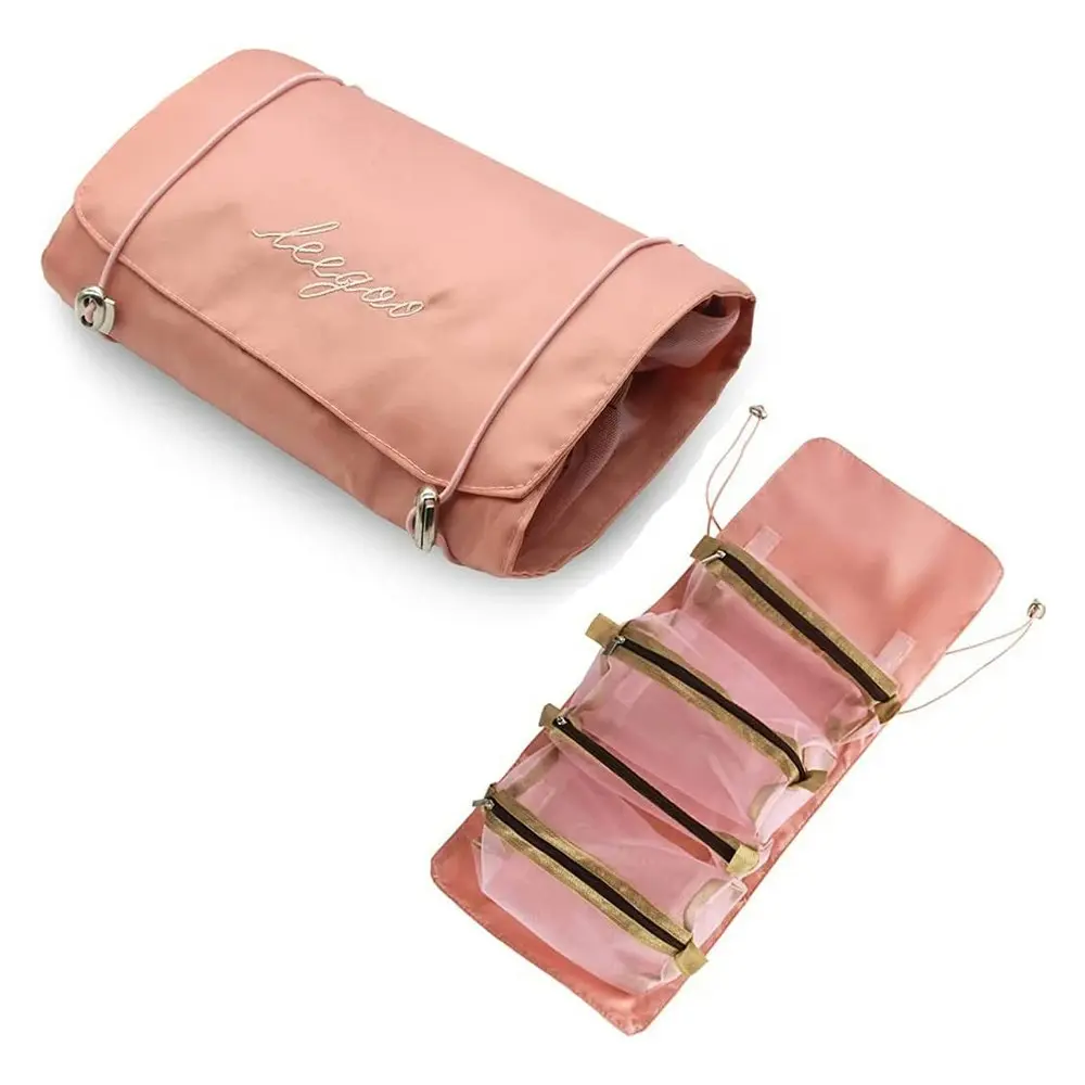 4-in-1 Hanging Toiletry Bag Travel Toiletries Foldable Compact Cosmetic Kit