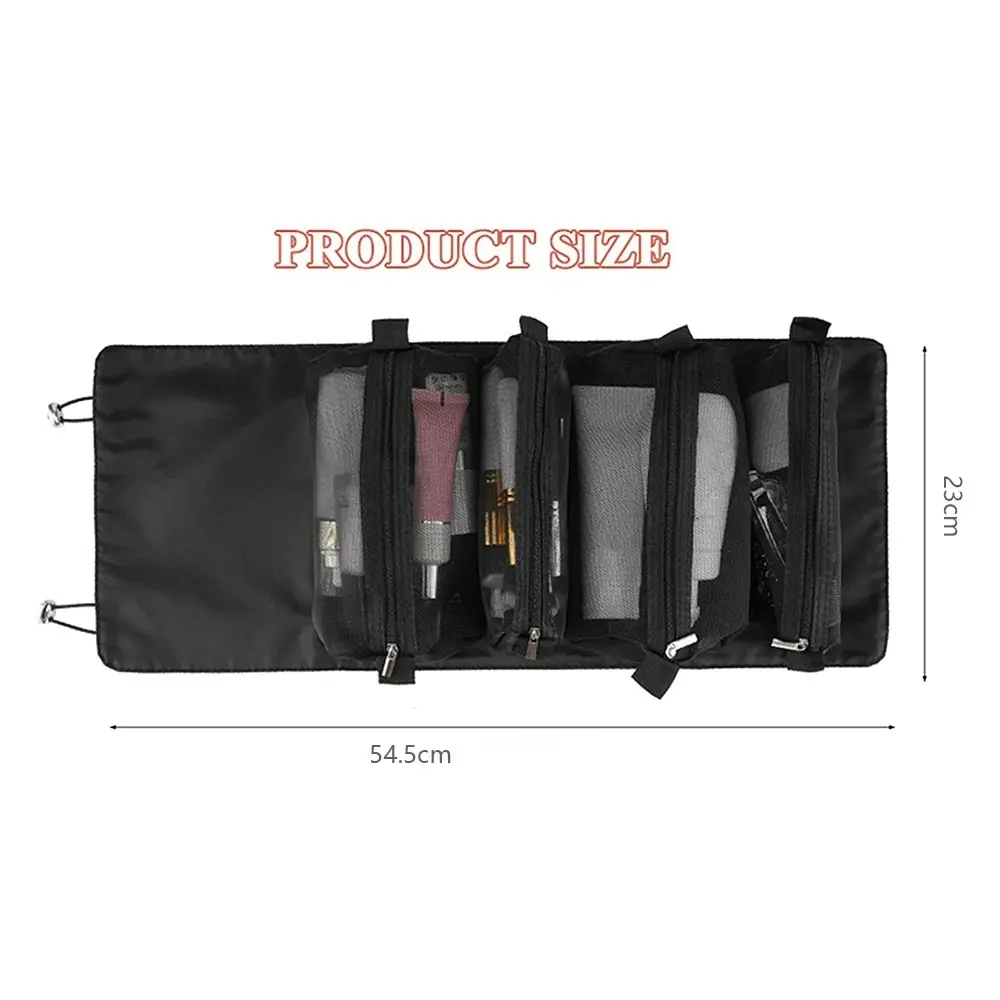 4-in-1 Hanging Toiletry Bag Travel Toiletries Foldable Compact Cosmetic Kit