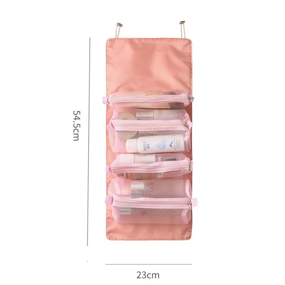 4-in-1 Hanging Toiletry Bag Travel Toiletries Foldable Compact Cosmetic Kit