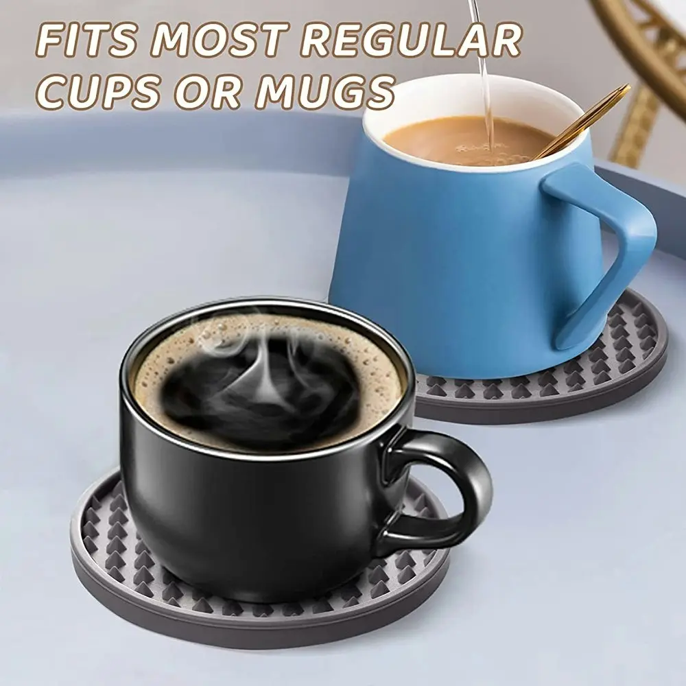 6 Pack Coasters for Drinks Silicone Drink Coasters Tabletop Cup Coasters