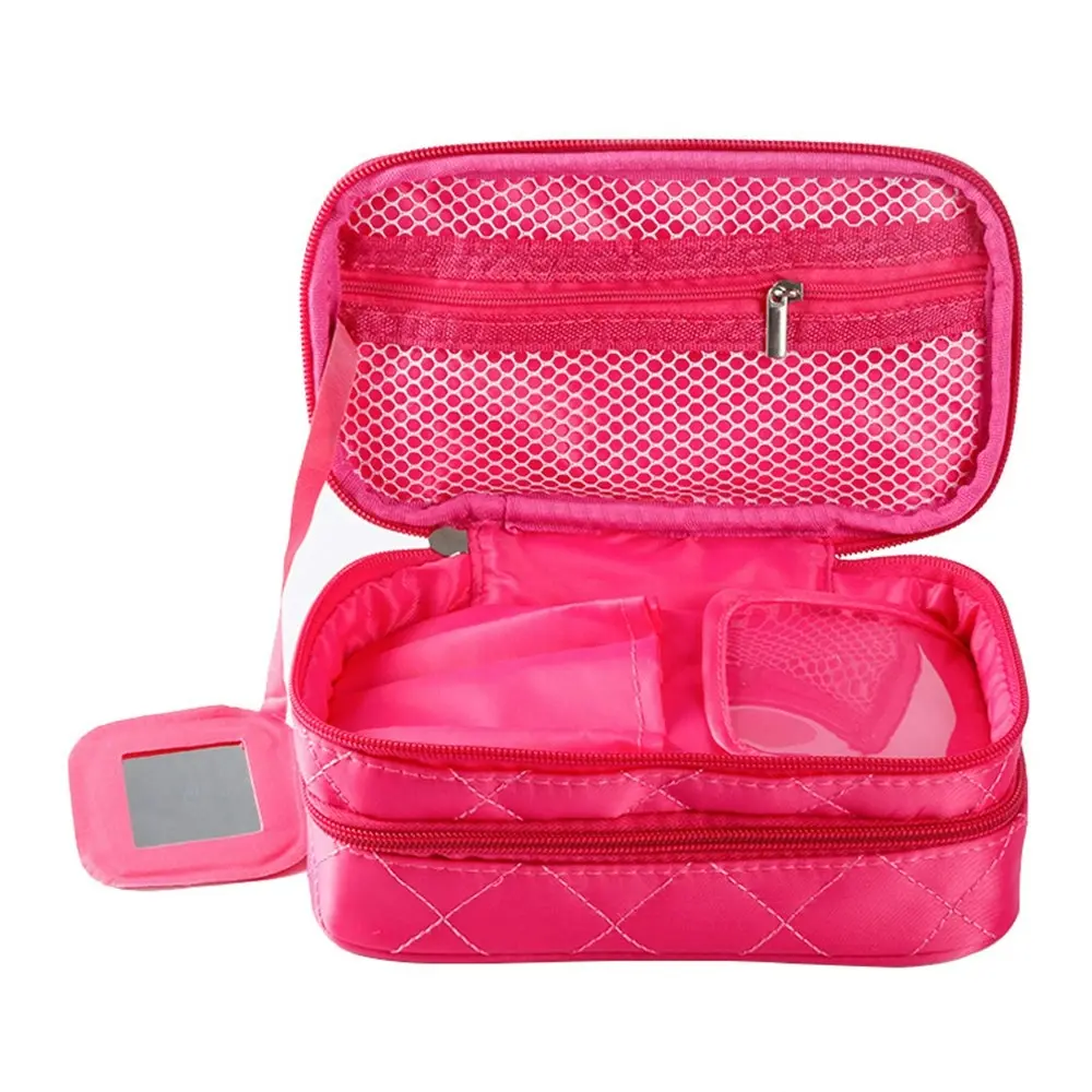 Large Capacity Travel Cosmetic Bag Portable Double-Layered Toiletry Bag