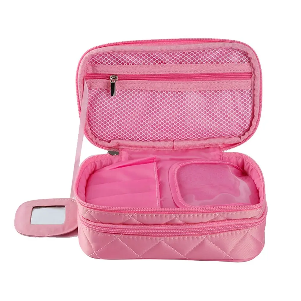 Large Capacity Travel Cosmetic Bag Portable Double-Layered Toiletry Bag