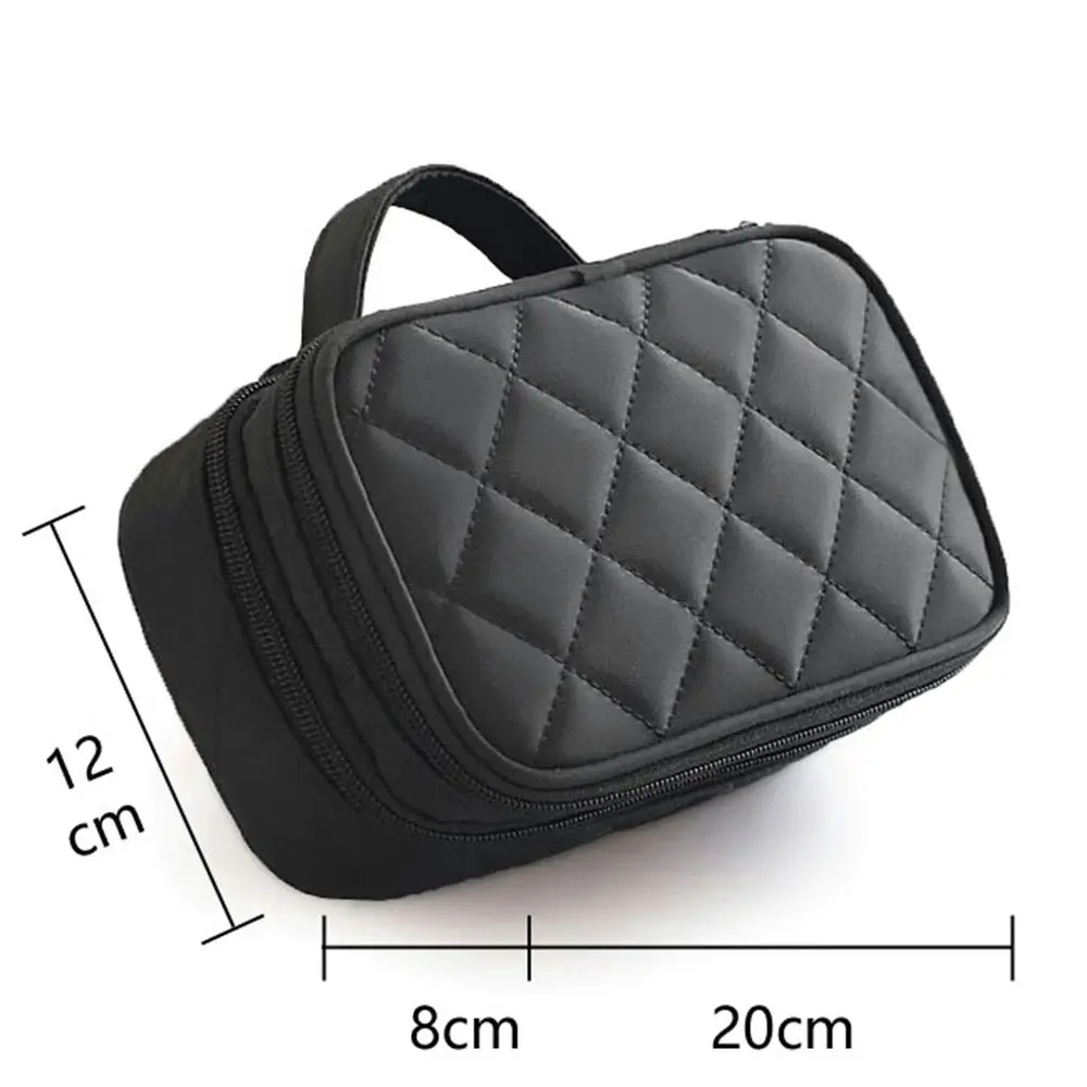 Large Capacity Travel Cosmetic Bag Portable Double-Layered Toiletry Bag