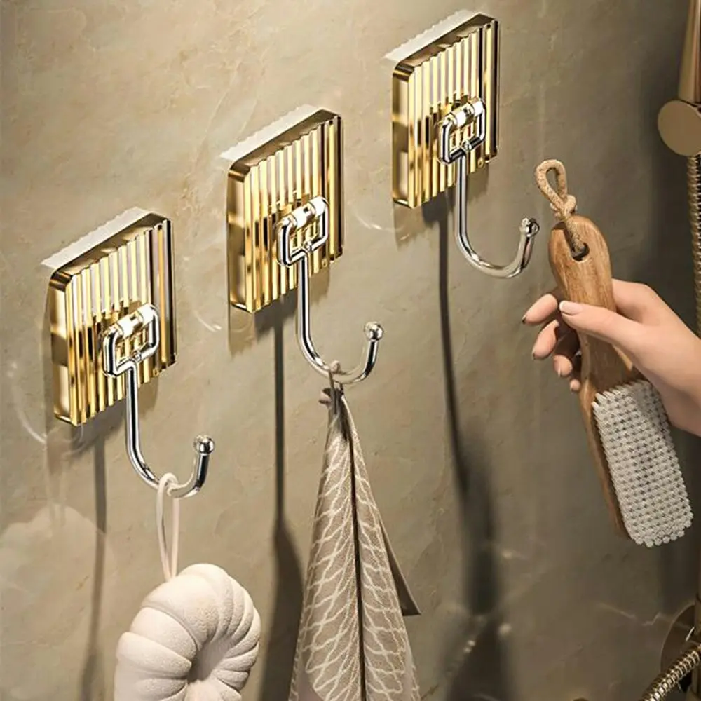 4Pcs Wall Hanging Sticky Transparent Hook Light Luxury Adhesive Organizer Hooks