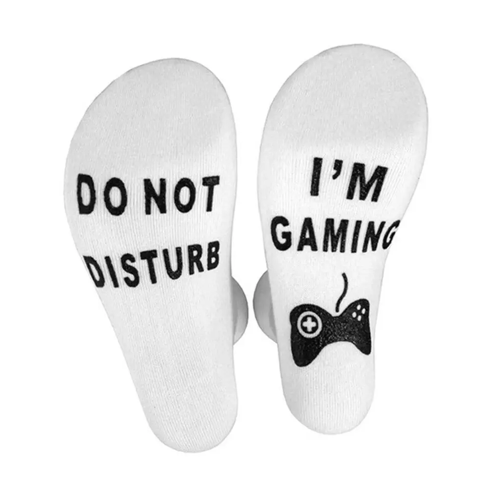 3 Pairs Do Not Disturb I'm Gaming Socks Novelty Cotton Funny Socks