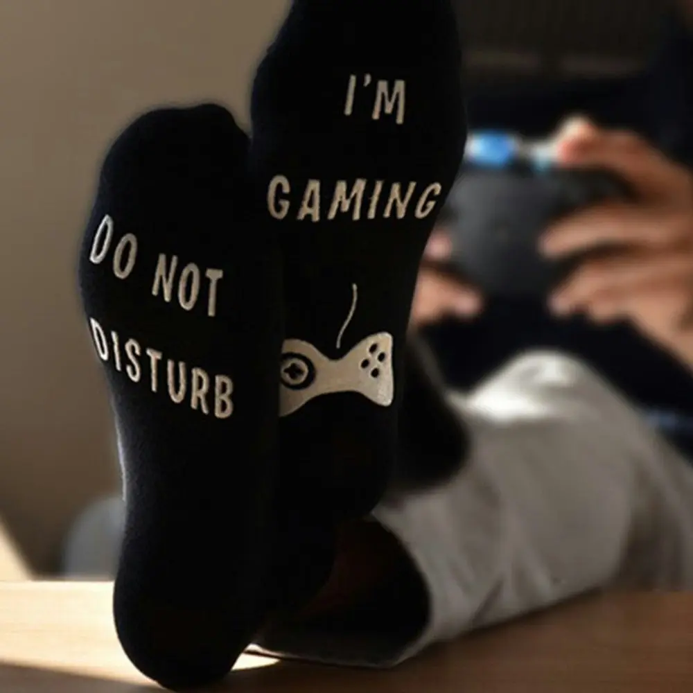 3 Pairs Do Not Disturb I'm Gaming Socks Novelty Cotton Funny Socks