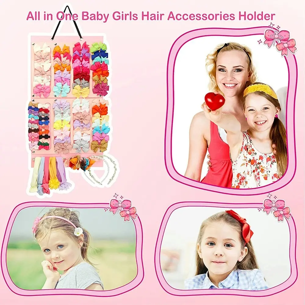 Portable Headwear Storage Hanging Bag Felt Jewelry Hanging Organizer Bag