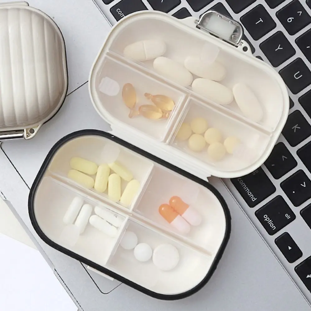 Portable Pill Box Large Capacity Travel Pill Box Medicine Box Container