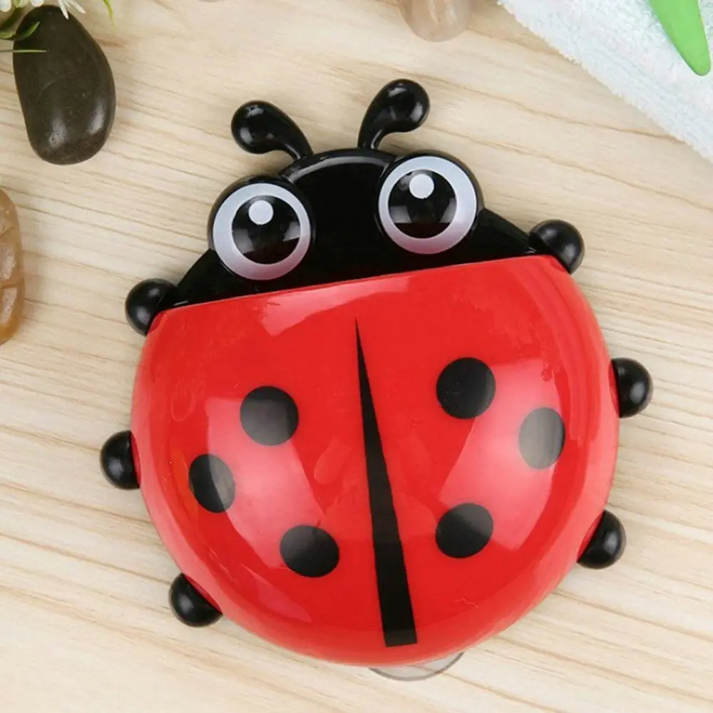 4 Pack Kids Toothbrush Holders Cute Seven-Star Ladybug Toothbrush Holder