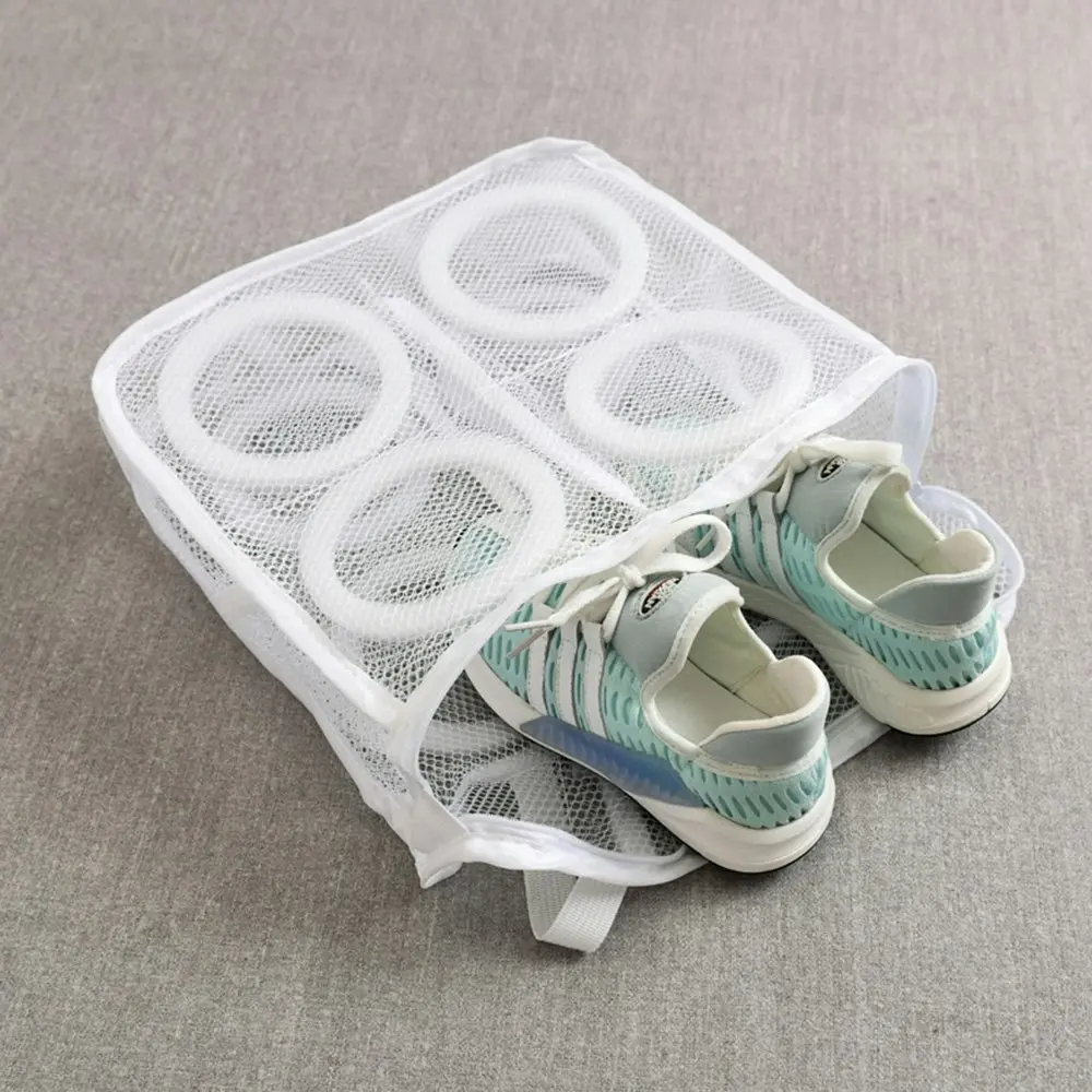 2Pcs Mesh Washing Machine Shoes Bag Laundry Bag Travel Airing Dry Tool