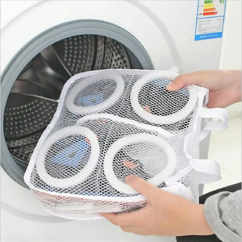 2Pcs Mesh Washing Machine Shoes Bag Laundry Bag Travel Airing Dry Tool