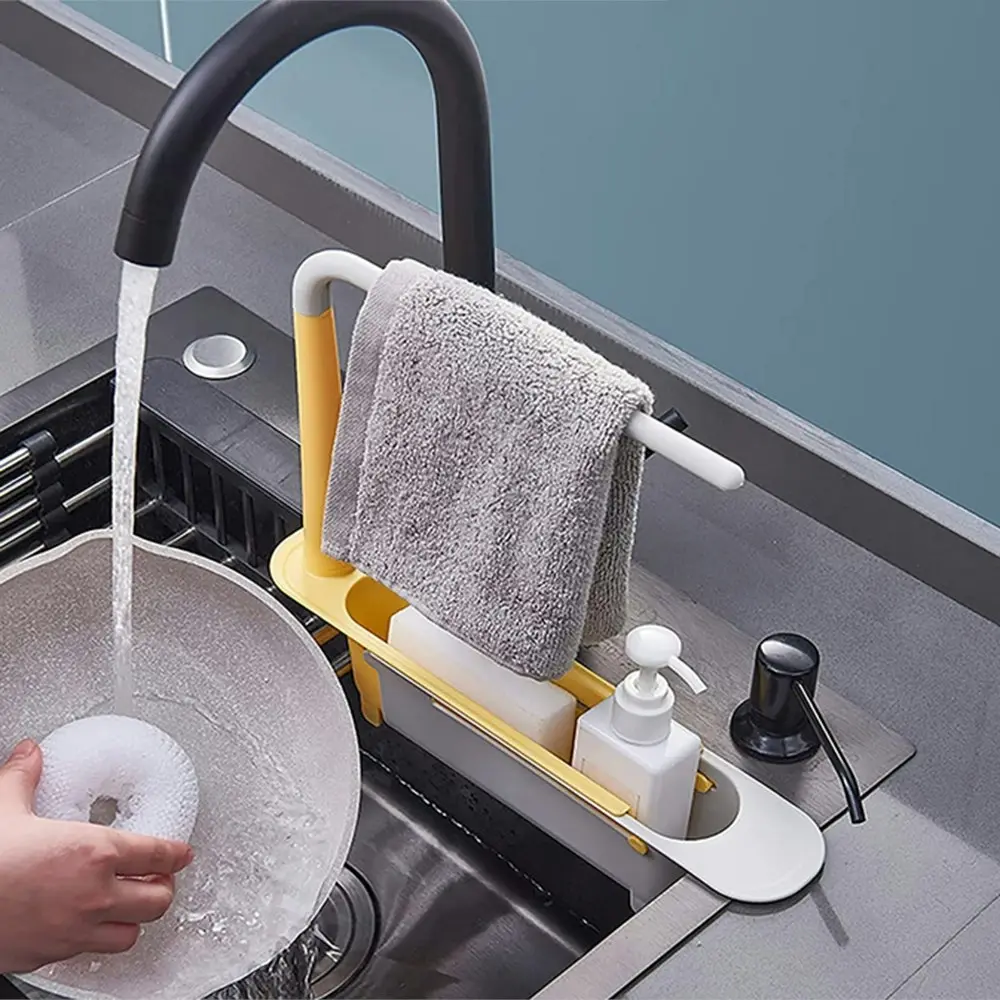 Telescopic Sink Rack Storage Drain Basket