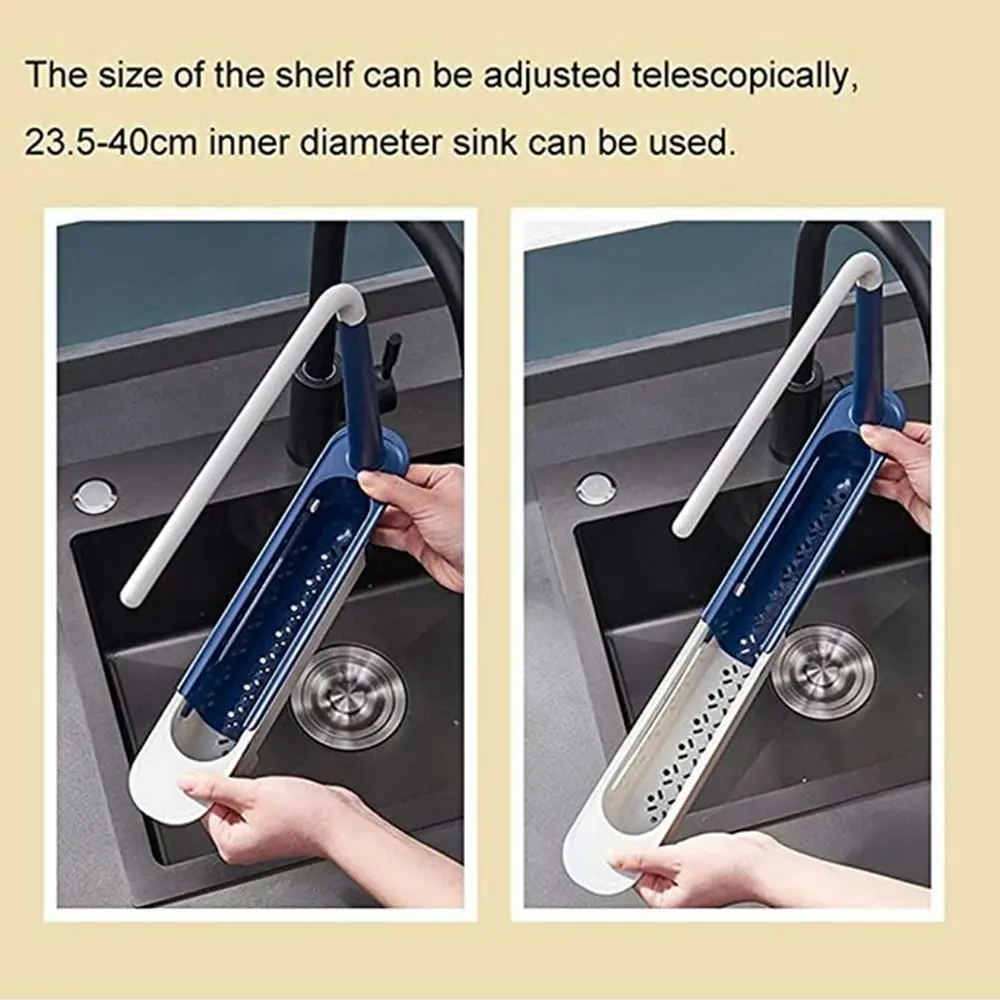 Telescopic Sink Rack Storage Drain Basket